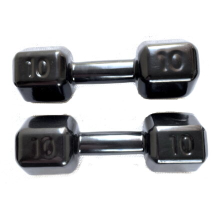 Par De Halteres Vinil 10 kg Sextavado – acessório de treino | Kinesfit